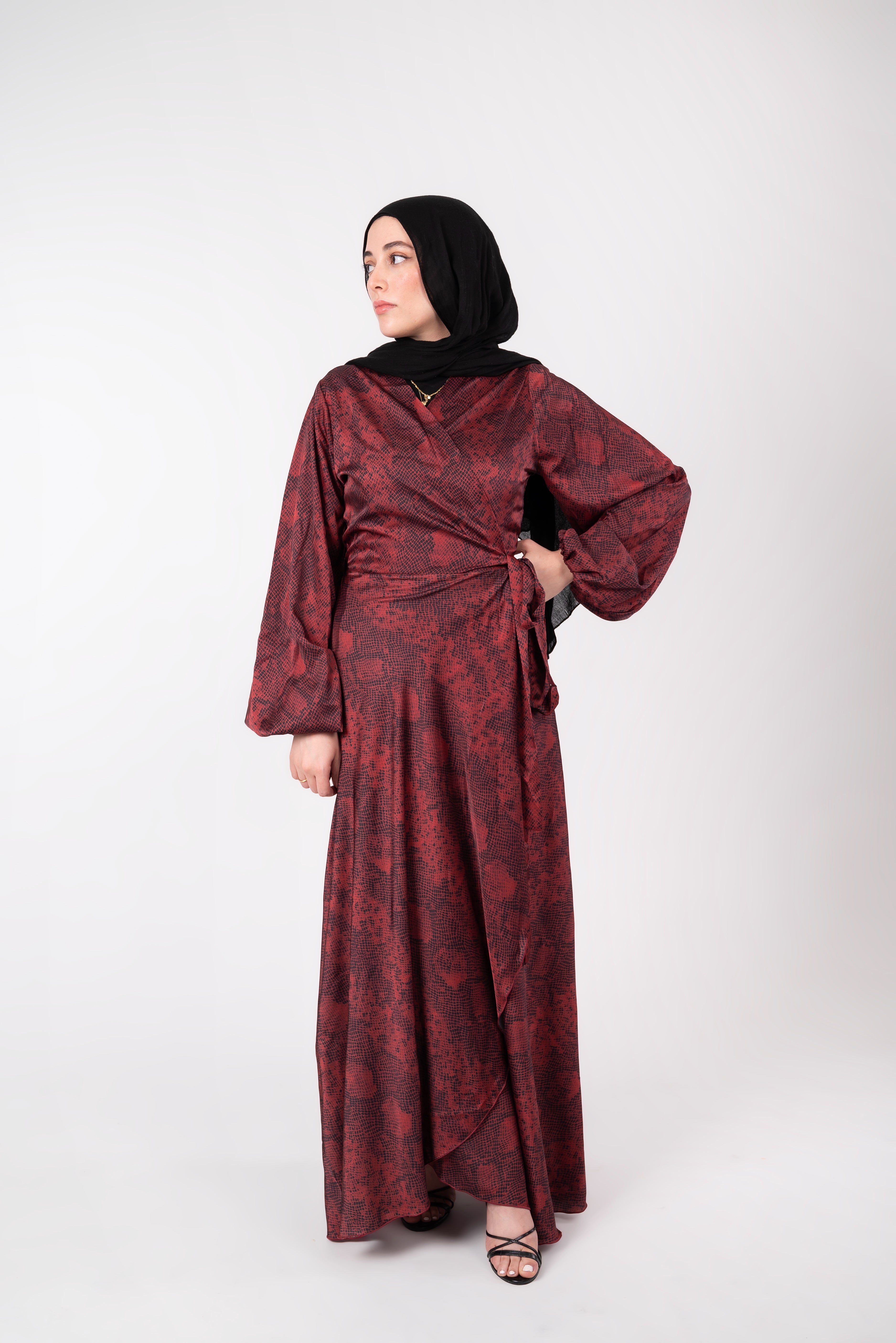 The Wine Cobra Dress
